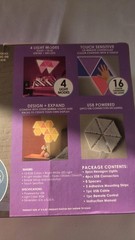 LED Triangle Touch Jumbo Wall Lights 5 Pack 16 RGB Light Colors W/ Remote