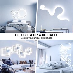 White LED Strip Lights, 32.8FT 6000K Super Bright Dimmable Tape Light Kit, 60…