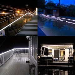 50ft Led Rope Lights Outdoor Waterproof 110v Flexible Daylight White Bright Ligh