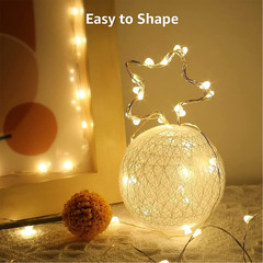 24/12X 20 LEDs 6.6ft Battery Operated Mini Copper Wire String Fairy Lights Decor