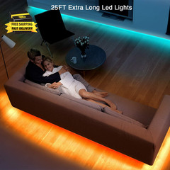 Led Lights for Bedroom 25Ft RGB 5050 Led Strip Lights Color Changing Kit with 44