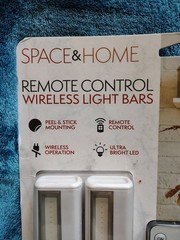 Space & Home Remote Control Wireless Light Bars 4-Pack