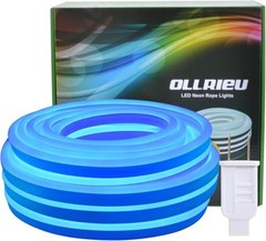LED Neon Rope Light 33ft Blue AC110V 120V Connectable Flexible Waterproof Strip