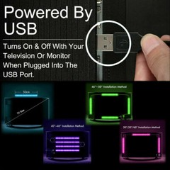 5V 5050 60SMD/M RGB LED Strip Light Bar TV Back Lighting Kit+USB Remote Control