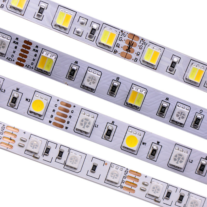 SMD 5050 RGB CCT LED Strip Waterproof DC 12V 24V CCT RGBW/WW string light 5m 50m
