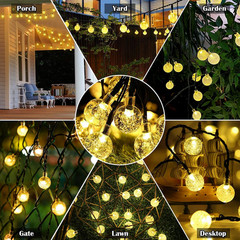 8 Modes 50 LED Solar Light Outdoor Garden Party Waterproof Ball String Lights
