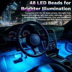 5V LED Strip Lights for Cars with USB Adapter, Car Interior LED Lights,