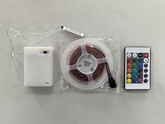 2 Pack LED Strip Lights with 24 Key Remote, Battery Powered for Party & DIY Deco