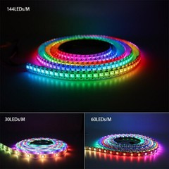 1m 2m 3m 4m 5m WS2812B WS2812 Led Strip Individually Addressable Smart RGB DC 5V