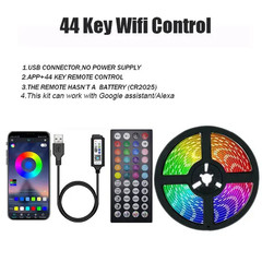 RGB LED Strip Light 5050 Bluetooth APP IR Remote Control USB 1M 2M 3M 4M 5M 10M