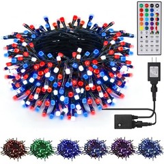 66ft Christmas Decorative Mini Lights, 200 LED RGB Changing 8 Functional Gree…