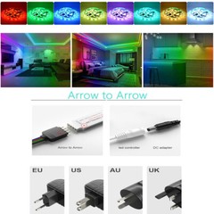 5050 RGB LED strip +Smart Home 5V~24V WiFi+IR 24Key Remote Music Controller Kit