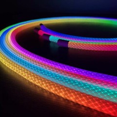5V 6.56ft WS2811 USB RGB Neon LED Light Strip Home Decor 360 Round Reticulate