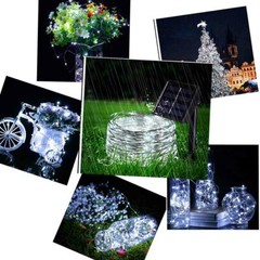 Outdoor Solar Fairy String Lights Copper Wire Waterproof Garden Decor 100 LED