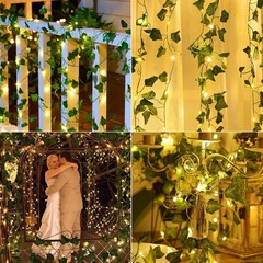 33ft 100 LED Vine with Fairy Lights with Remote, Fake Vines String Lights Batter