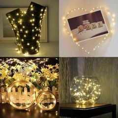 6x 20 LED 2m Waterproof LED MICRO Silver Copper Wire String Fairy Lights Decor
