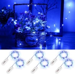 6 Pack Blue Fairy String Lights Battery Operated Fairy Lights Starry String L…