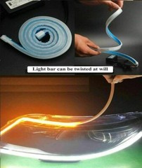 2PCS 24 Inch Car LED Strip Lights Waterproof Car Daytime Running Light Strip USA