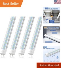 Energy-Saving T8 4FT LED Bulbs 24W, 3200 Lumens, Hassle-Free Installation 4Pack