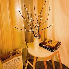 4 Pack Lighted Willow Branches 30IN 80 LED Battery Operated Tree Branch Decor