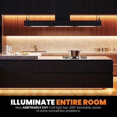 16FT COB Free Cut LED Strip Light 528leds/m 8mm 12V 24V Flexible Tape DIY Design