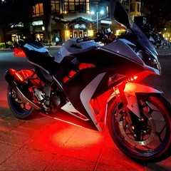 Waterproof 30CM Red LED Strip Lights Pack of 4 for Cars & Boats