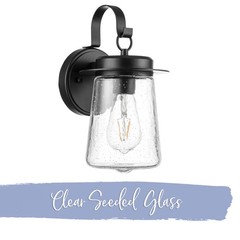 Prominence Home Ruttland Matte Black Industrial Wet Rated Outdoor Wall Sconce