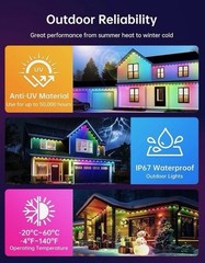 Permanent Outdoor Lights 200ft W/100 LED Smart IC+RGBCW APP + Remote Control NEW