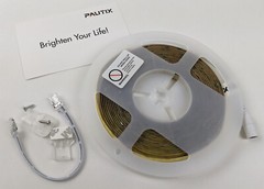 2 Pautix 18ft/5.5m Strip Lights COB LED 6000K 12Vdc Daylight White wPower Supply
