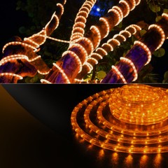 Orange LED Rope Light 10′ 25 50 100 150ft, Connectable Indoor Outdoor Waterproof