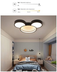Xindar Modern Led Ceiling Light Acrylic Cartoon Mickey Mouse Flush Mount Light