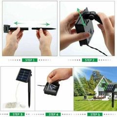 100-400 LED Solar Fairy Lights Outdoor Garden String Party Waterproof Lamp Yard