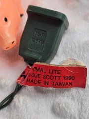 Vintage Farm Pig 14’ String Light Set Blow Mold Primal Lite Pack O Piggie 1990
