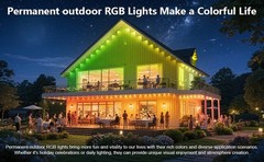 300FT Outdoor Lights with App/Remote Control Eaves Light, DIY LED Scenes Modes