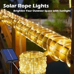 Solar Rope Light Waterproof IP65 39FT 100LEDs Outdoor LED 100 LED Warm White