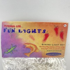 Vintage American US FLAG 10 PC String Light SET Blow Mold SET PATRIOTIC