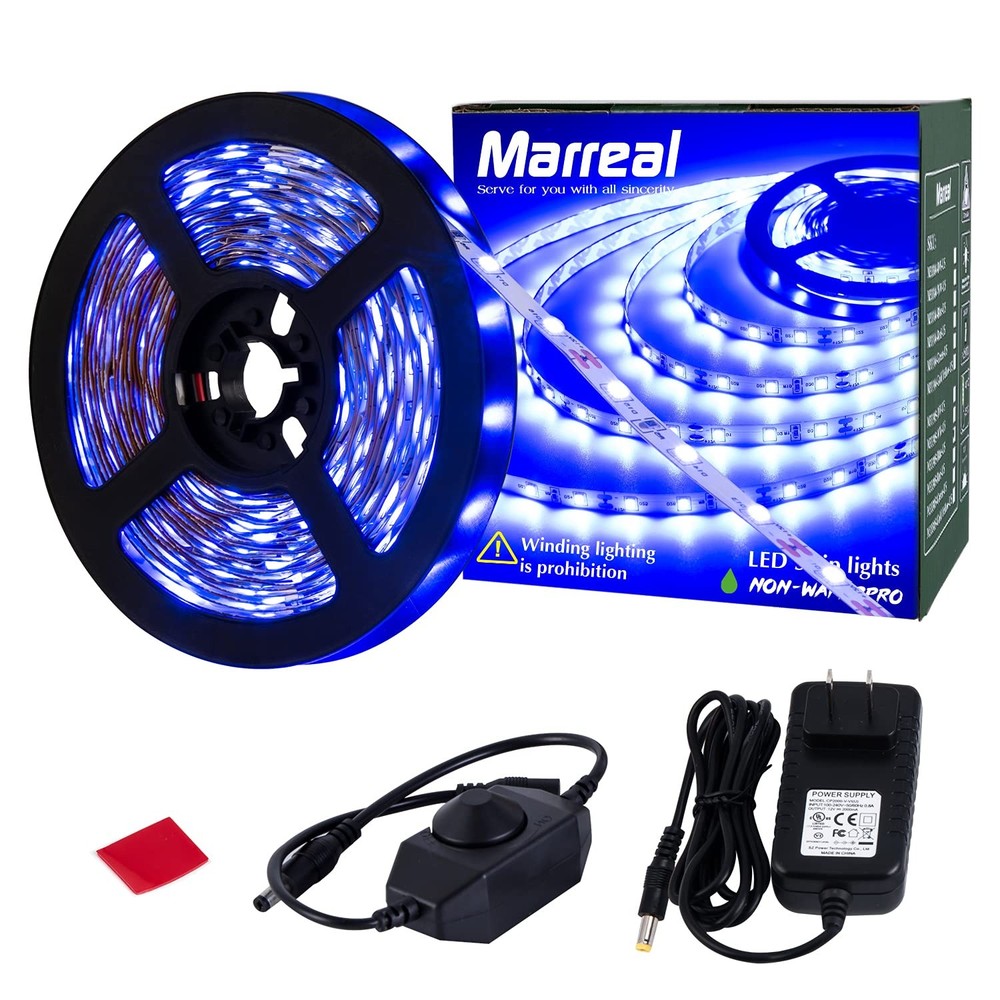 Blue LED Lights,Marreal Blue Rope Lights Touch Dimmer,Flexible Super Bright 12V