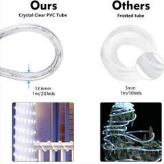 🔥 50 FT Cool White Thick LED Rope Light Accent Indoor Outdoor Waterproof Rope