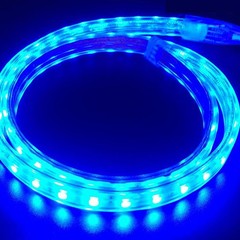 110V 5050 RGB LED Strip Outdoor Flexible Light Lamp Roll Waterproof IP67 US Plug