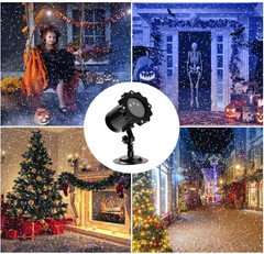 Proyector láser RGB exterior IP65 con efectos de cielo estrellado y luciérnagas.