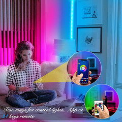 DAYBETTER 100ft LED Strip Lights RGB 5050 App Remote Music Sync Color Changing