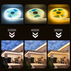 1m~10m COB Led Strip Lights Flexible Tape Light Bar Room Home Indoor Decoration