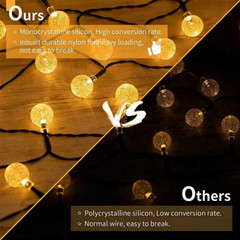 8 Modes 50 LED Solar Light Outdoor Garden Party Waterproof Ball String Lights