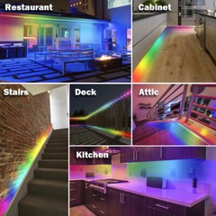 16.4Ft LED Strip Lights, Smart Light IR Remote Control, RGB LED 1 ROLL