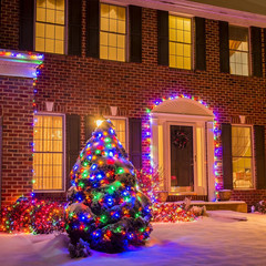 2 Luces de Cadena LED de Navidad Multicolor a Baterias de 16 Pies y 50 LED Pack