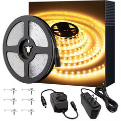 16.4 Ft. 12V Integrated LED Warm White 3000K Strip Light Fixture, Dimmable Tape