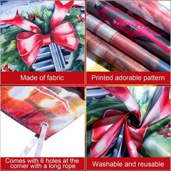 Christmas Garage Door Banner Cover Decorations,7 x 8 Ft Red Truck 7′ x 8′