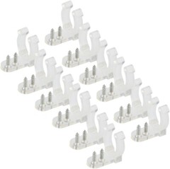 NEW 200pcs LED Rope Light Clips Holder with 400 PCS Screws Clear PVC Rope Light