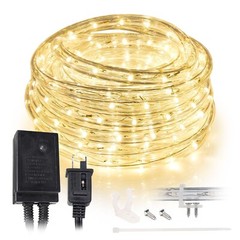 1/2″ Warm White LED Rope 150ft Flexible Christmas Outdoor Lighting Regular/Mode
