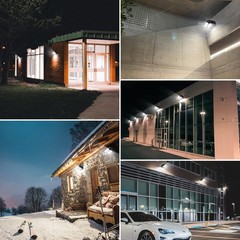 Ostek Led Wall Pack Light 40W Rotatable Adjustable 5000K 5500Lm Outdoor Area